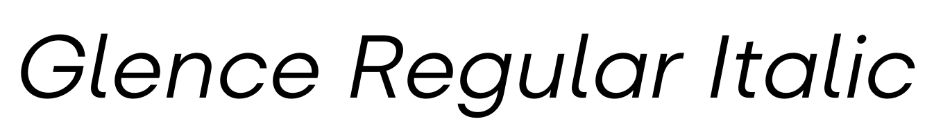 Glence Regular Italic